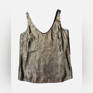 Women's J.Crew Metallic Sleeveless Silk Blend Top - Size 2